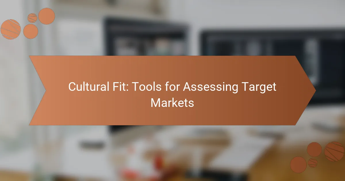 Cultural Fit: Tools for Assessing Target Markets