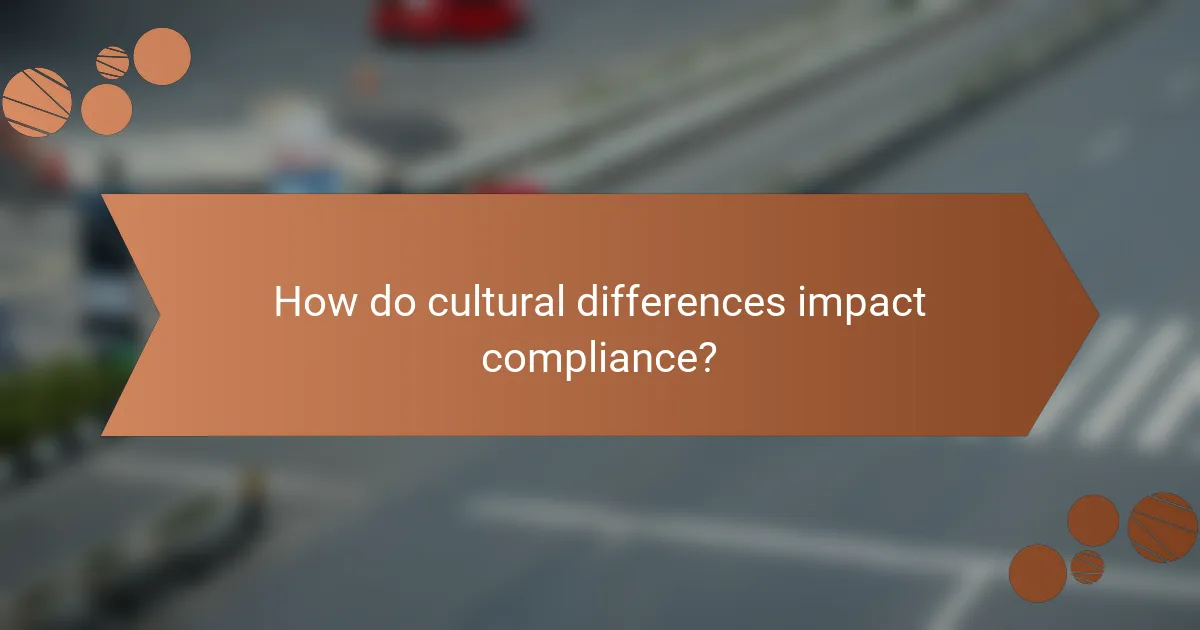 How do cultural differences impact compliance?
